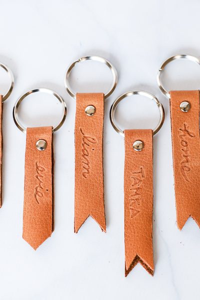 How to make a DIY leather keychain