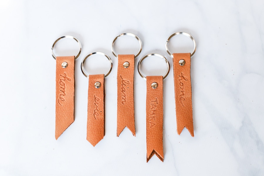 How To: Make These DIY Leather Keychain Fobs