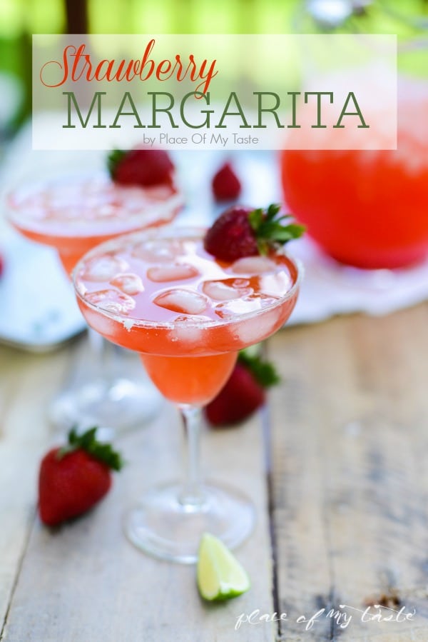 Strawberry Margarita is perfect with Mexican Dip