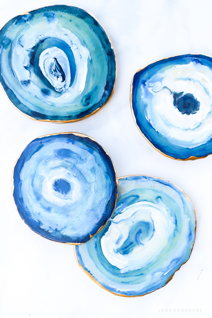 How to make DIY agate coasters with polymer clay