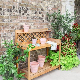 How to build a DIY potting bench - plans and tutorial by Jen Woodhouse