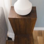 Geometric Side Table in Living Room