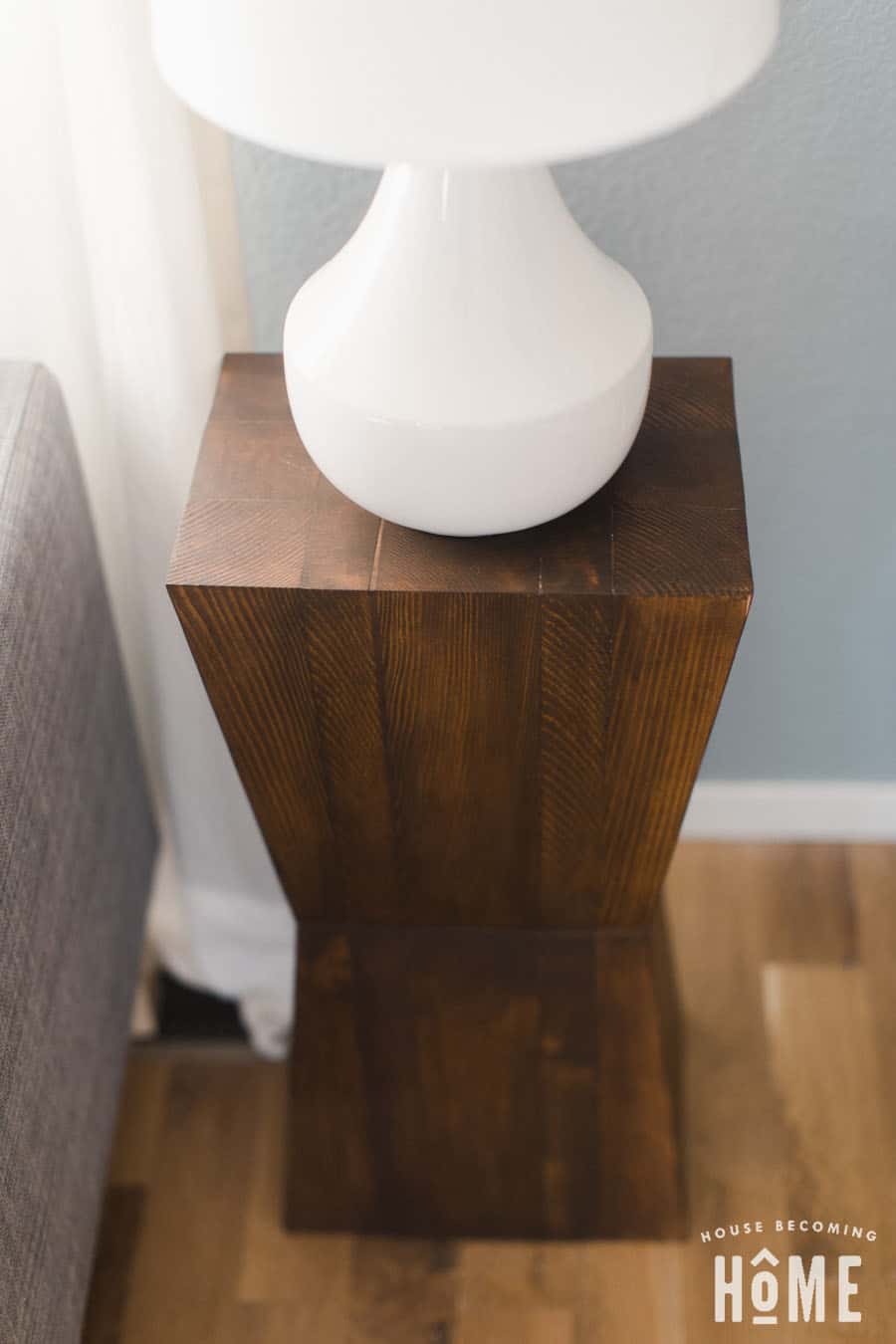 DIY Geometric Side Table in Living Room