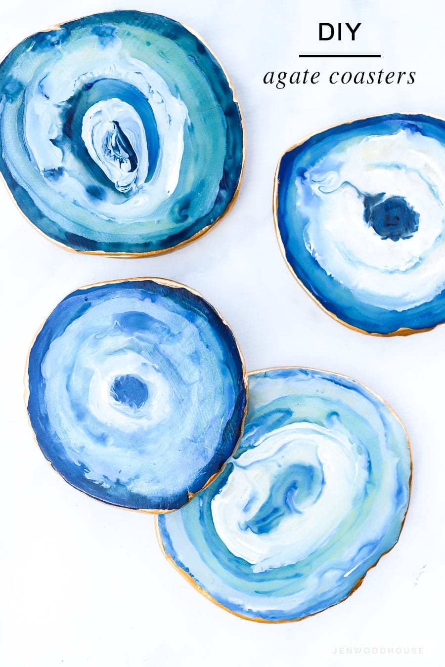 How To Make Faux DIY Agate Coasters With Polymer Clay and Acrylic