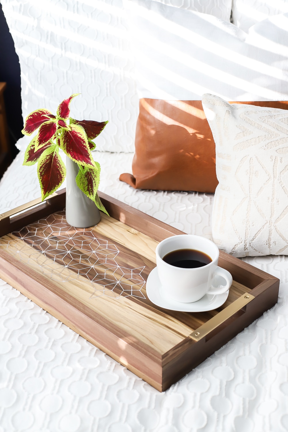 How to make a DIY wood and resin inlay coffee tray