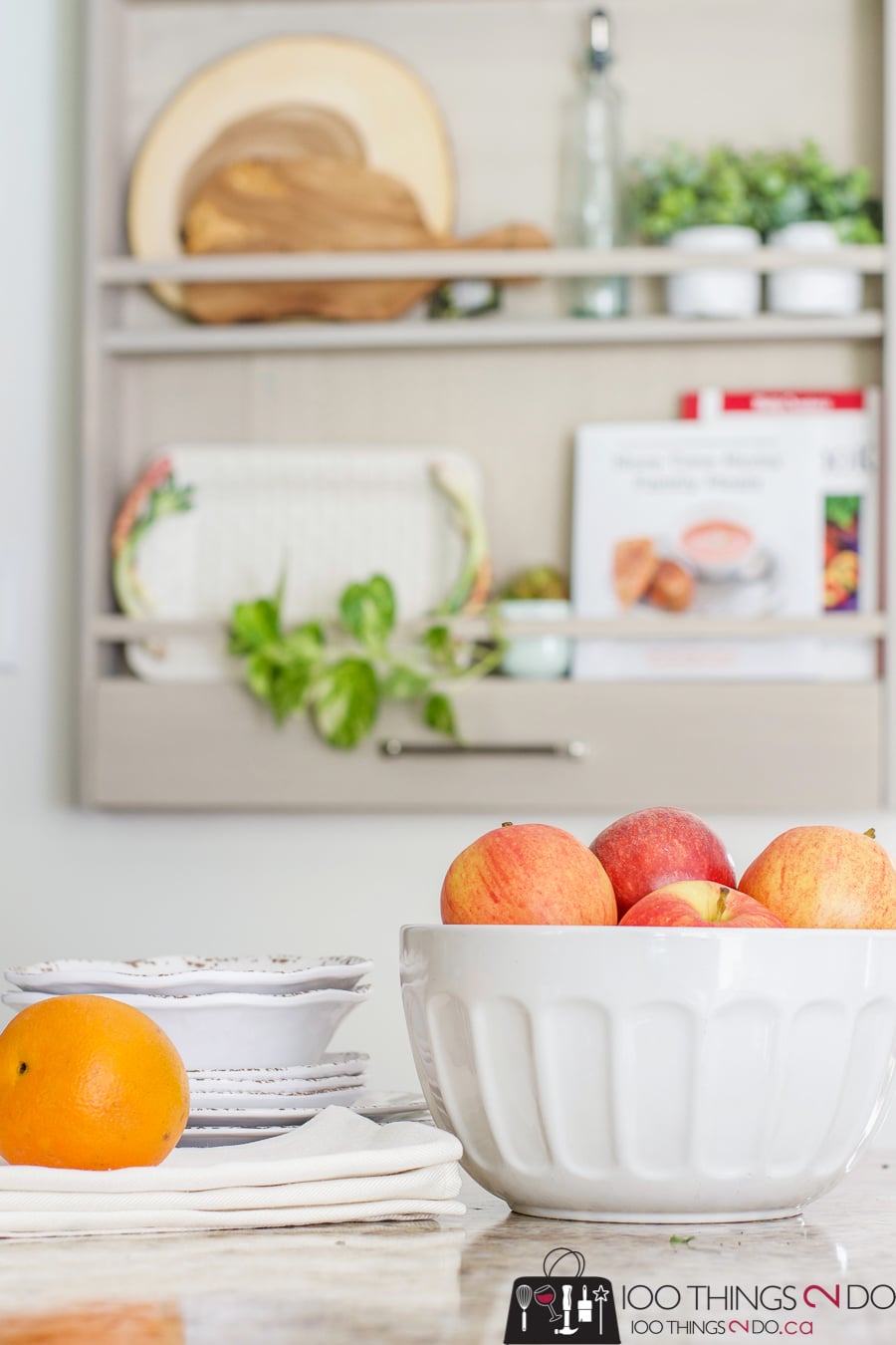 A scrap wood project never looked so good! Build a DIY plate rack with these plans!