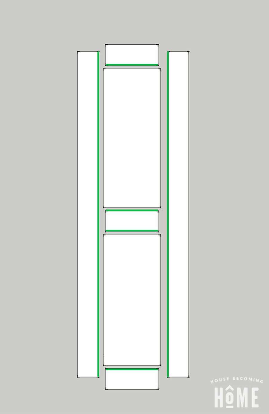 DIY Door Routed Groove Diagram