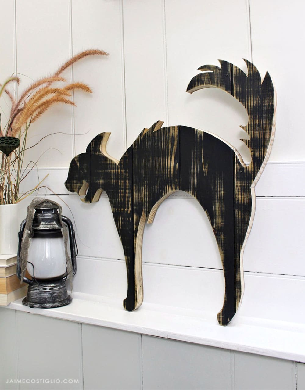 Wood Cat Cutout Christmas Ornaments, DIY Ornaments