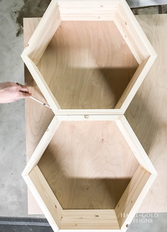 Diy Hexagon Shelves For Craft Storage The House Of Wood