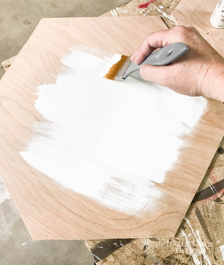 DIY Hexagon Shelf for Craft Storage- paint backing if you want