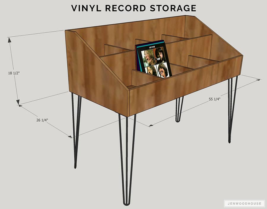 Project Plans for 8 Cubby Vinyl Record Storage