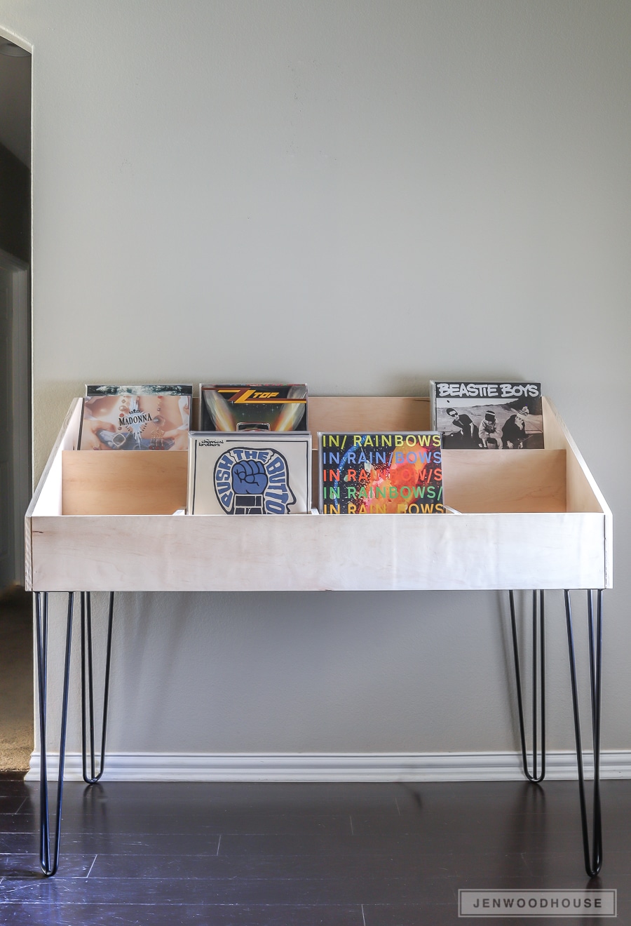 How To Build A DIY Vinyl Record Storage Cabinet Display