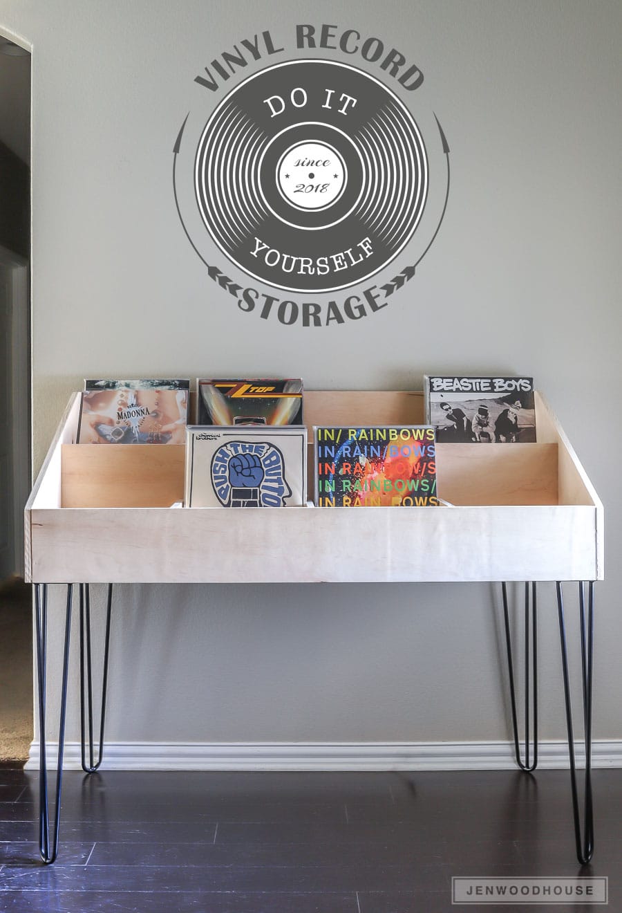 DIY Vinyl Record Shelf {BUILD IT From a Single Sheet of Plywood!}