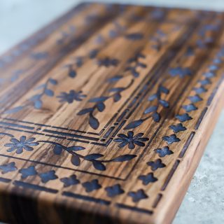 How to make a walnut cutting board with an intricate inlay design