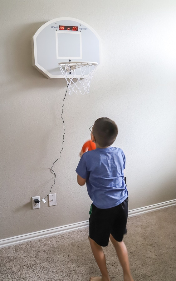Wall-mounted basketball goal with laser level Bosch tool review