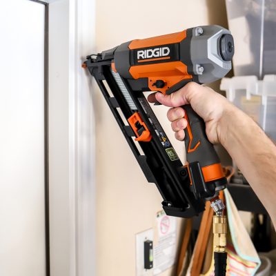 Ridgid Angled Finish Nailer and Portable Air Compressor Tool Review