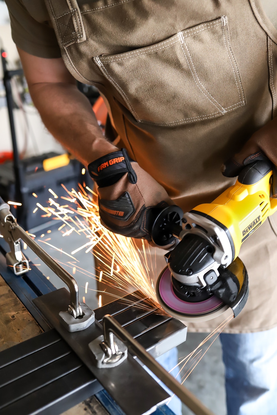 Firm Grip Gloves Dewalt Angle Grinder