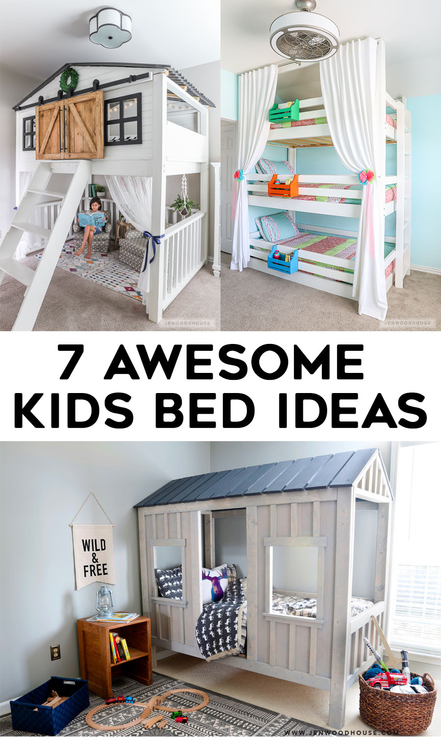 7 Awesome Diy Kids Bed Plans Bunk Beds Loft Beds The