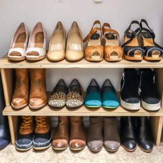 How to make an easy DIY shoe shelf organizer in 30 minutes or less