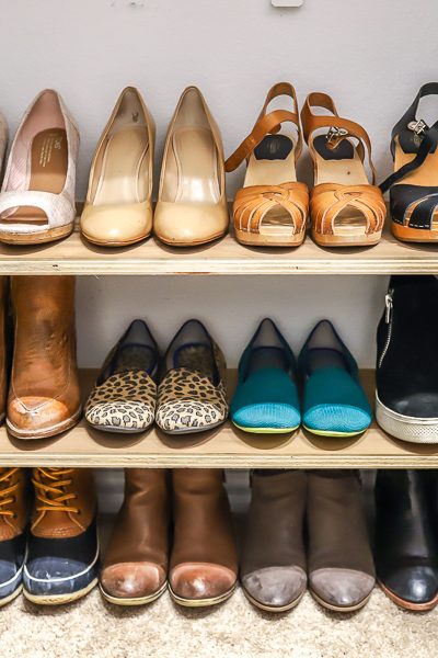 How to make an easy DIY shoe shelf organizer in 30 minutes or less