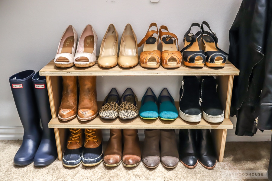 Easy DIY Shoe Shelf Organizer 