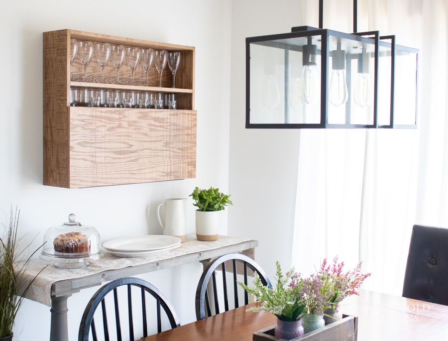 How to make a bar cabinet wall-mounted