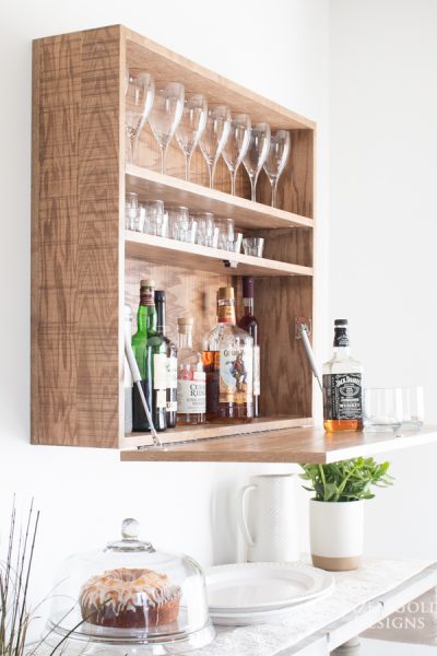 How to make a DIY wall-mounted bar cabinet