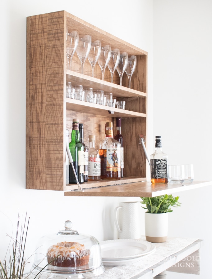 How To Build A Diy Wall Mounted Bar Cabinet