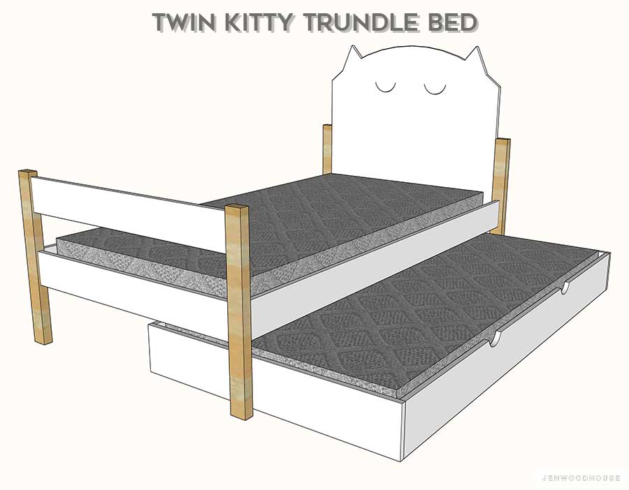 Diy Kitty Twin Trundle Bed, Can You Make Any Bed A Trundle