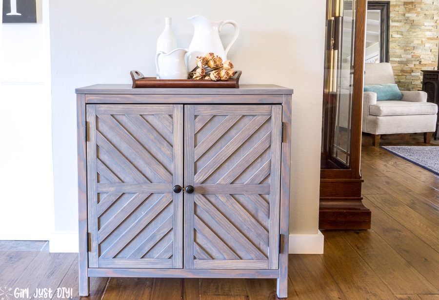 How to build a DIY storage cabinet foyer console