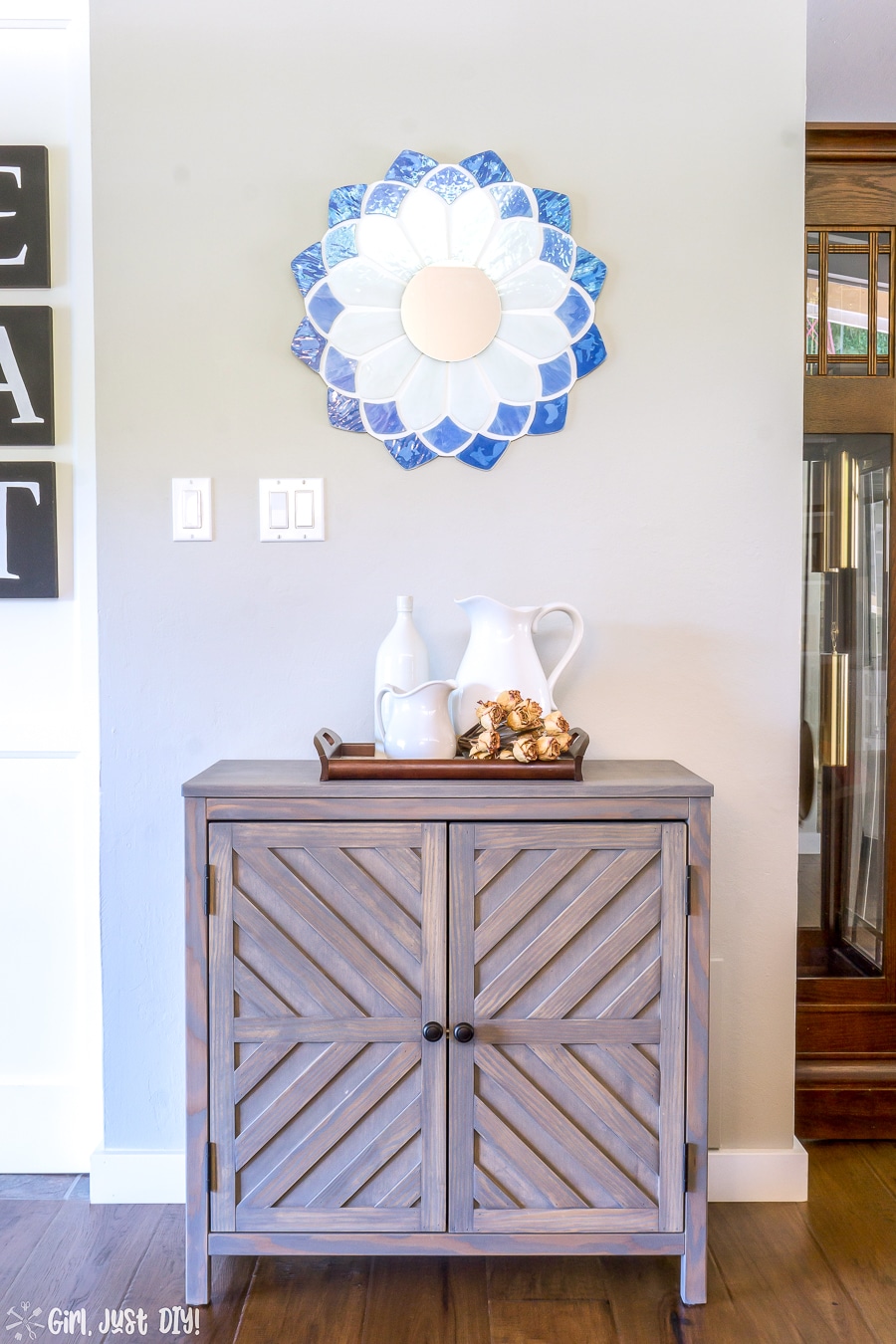 Chevron 2024 wood sideboard