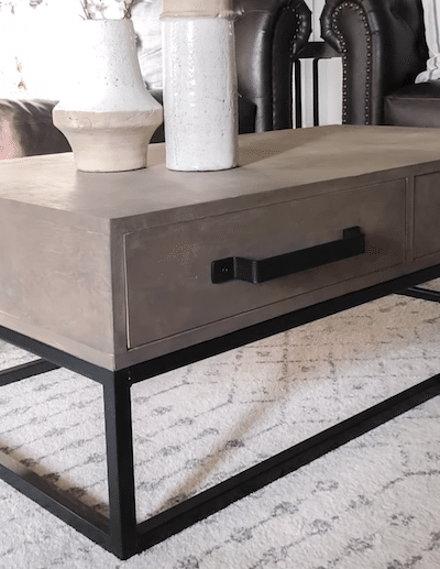 How to build a wood and steel coffee table with storage drawers