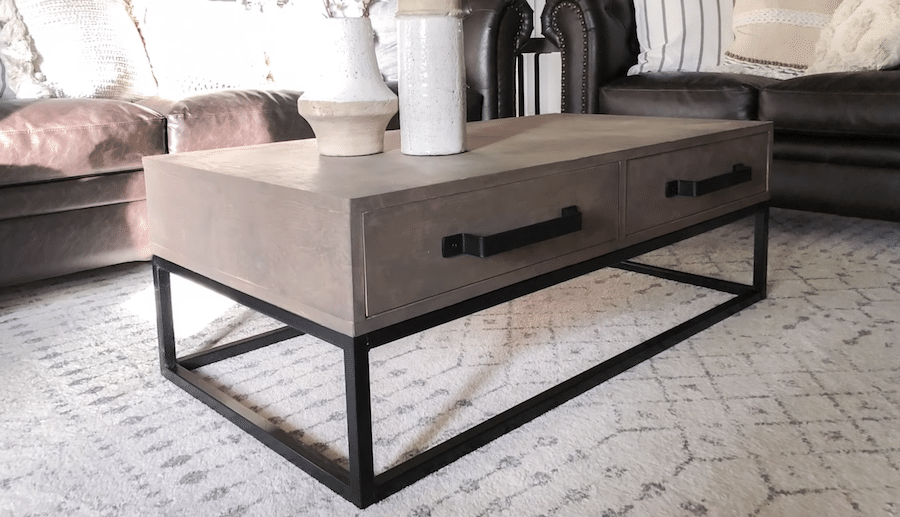 Diy metal shop coffee table