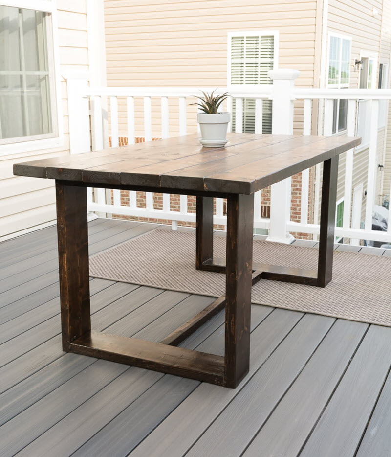 DIY Modern Dining Table--WOODWORKING PLANS!