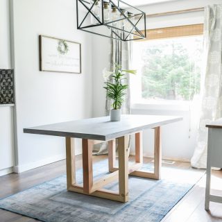 How to make a DIY concrete and wood dining table
