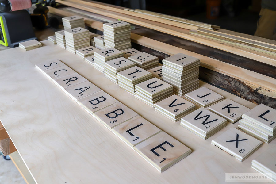 Giant Scrabble Tiles - how to make