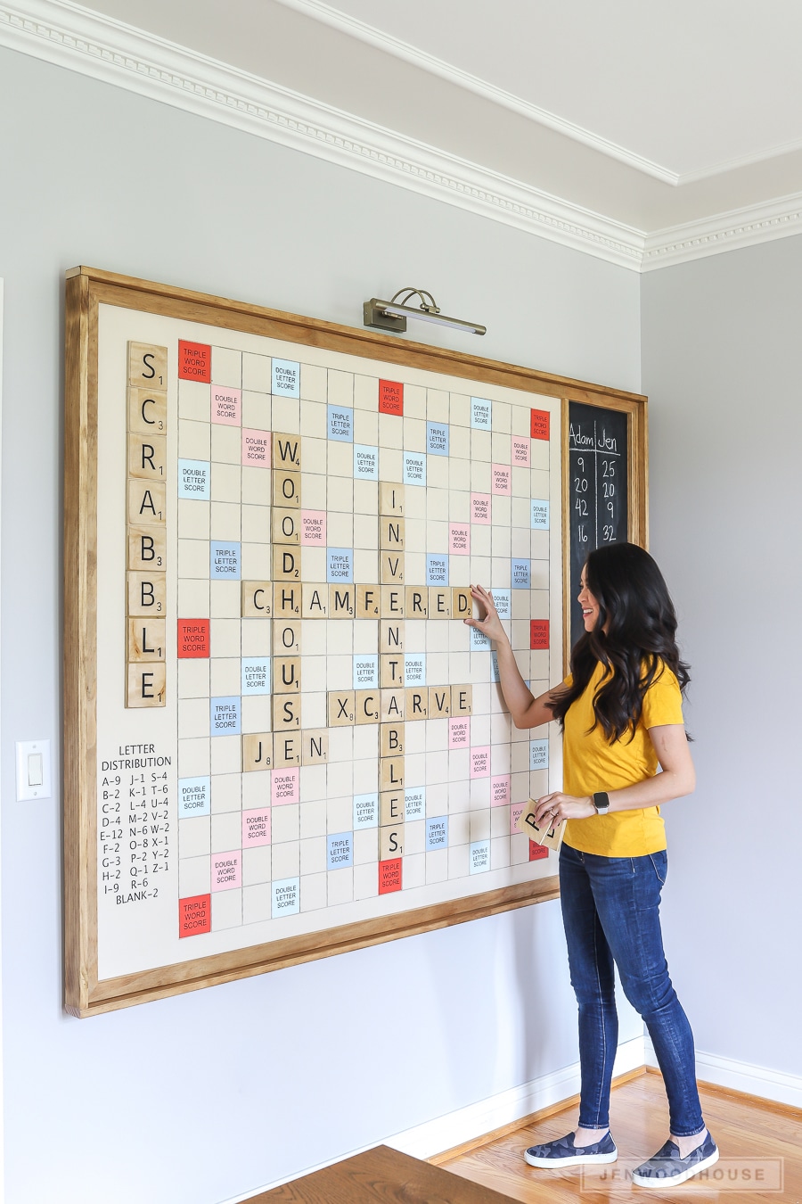 How to make a DIY giant wall scrabble game