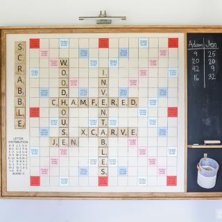 DIY Giant Wall-Mounted Scrabble Board