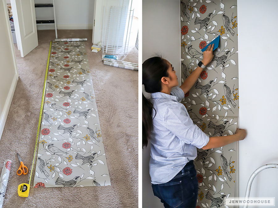 How to install peel and stick wallpaper 