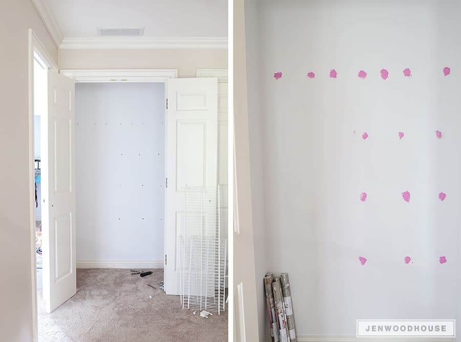 Hall linen closet organization