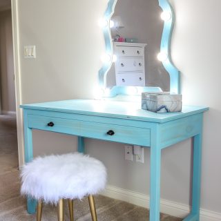 How to build a DIY makeup vanity with lighted mirror