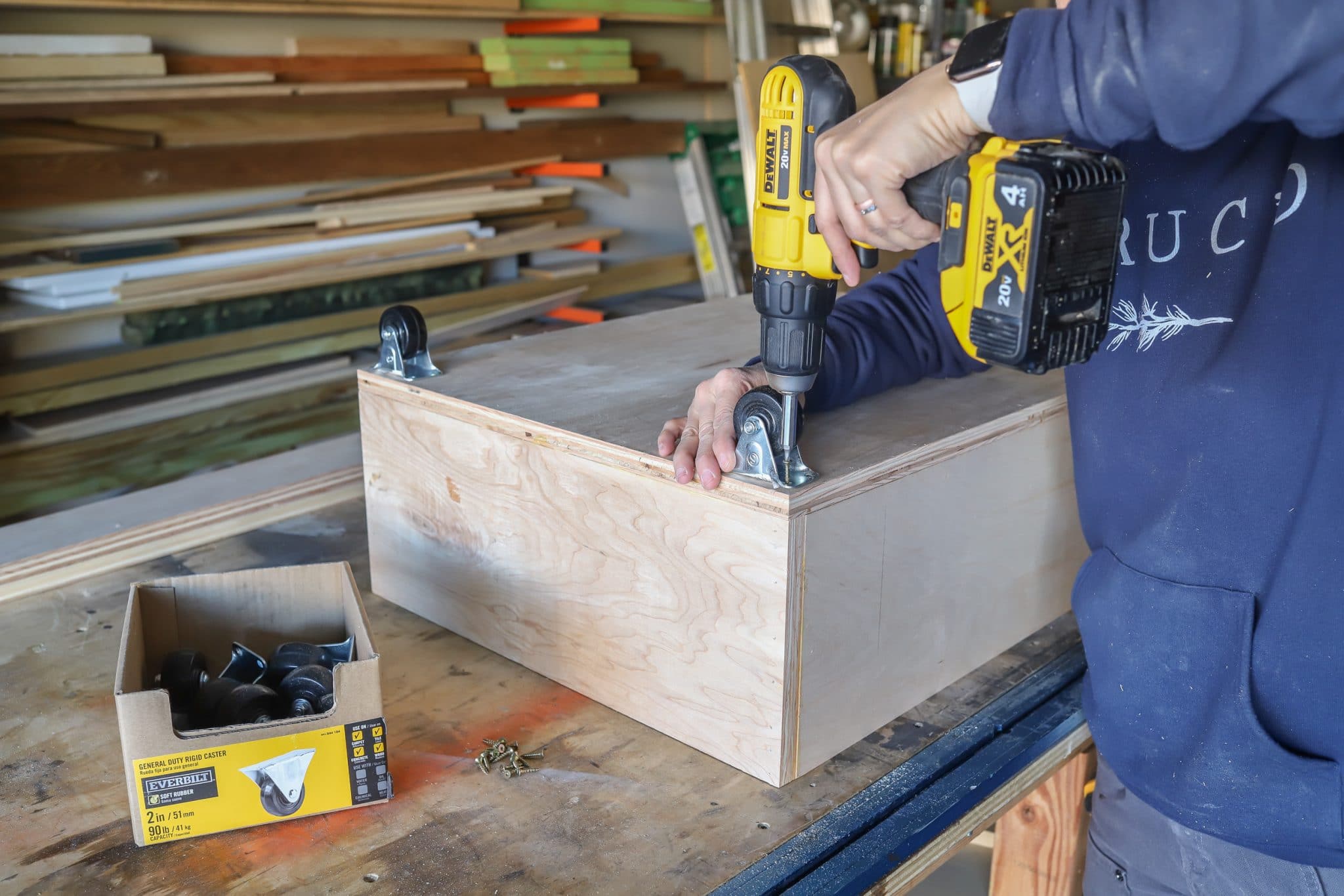 DIY Kids Bed with Storage Drawers