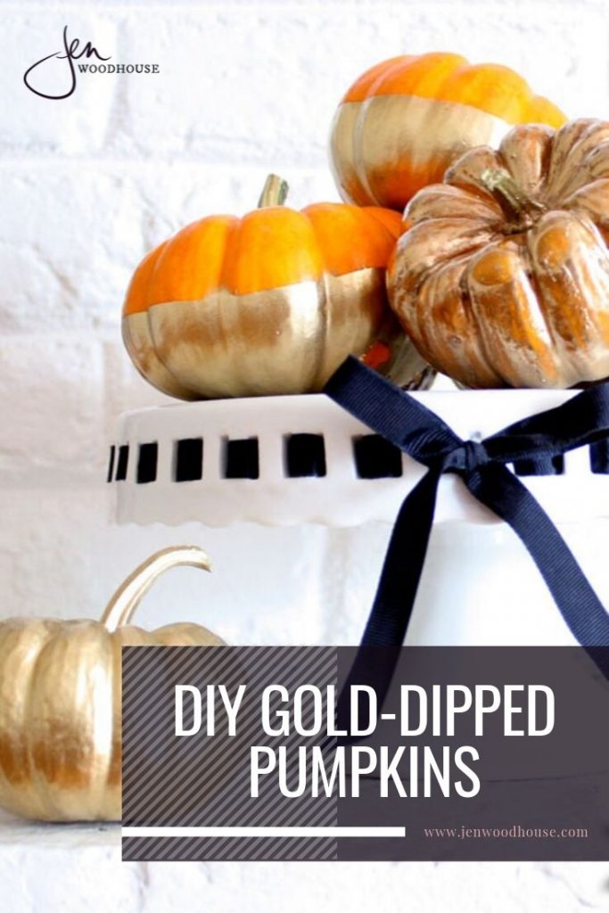 Gilded and Gold-Dipped Pumpkins