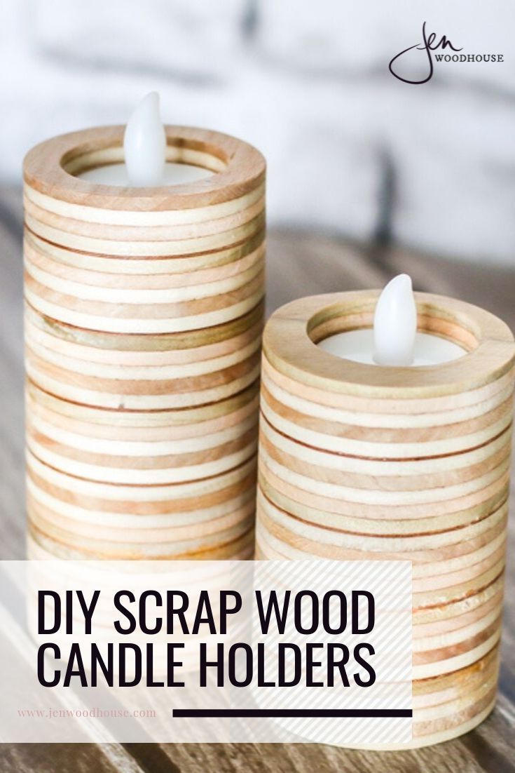 Diy wood store candle holders