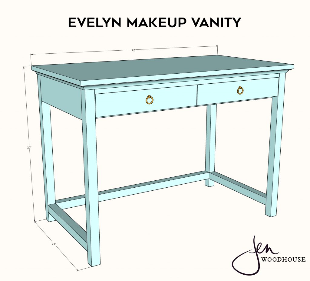 DIY Makeup Vanity Plans by Jen Woodhouse Learn How To Build