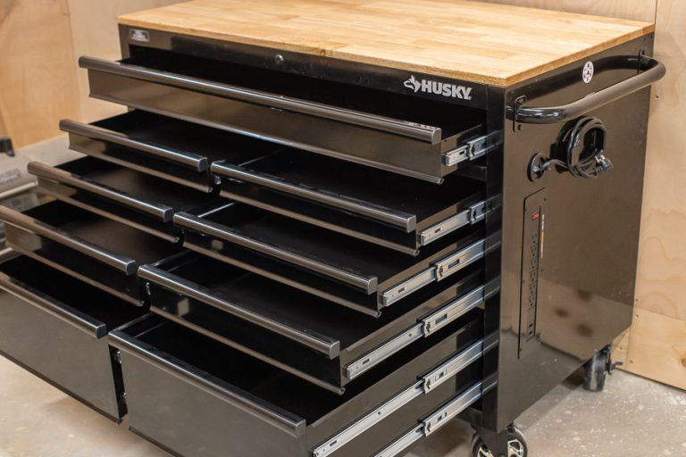 Husky 46 inch 9Drawer Mobile Workbench Review