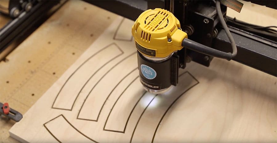 Inventables X-carve CNC machine in action