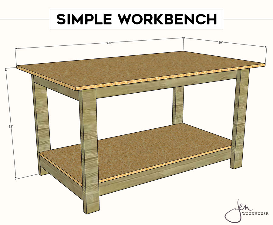 How To Build A Simple Diy Workbench With 2x4 Lumber - Workbench Diy Plan