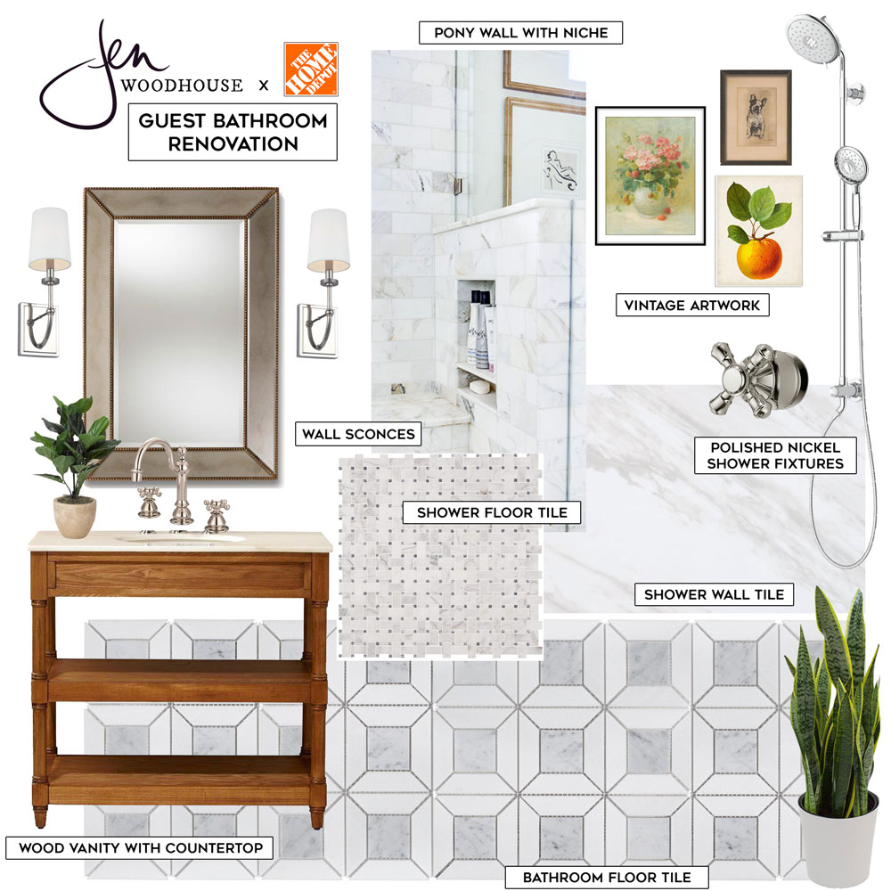 Guest Bathroom Renovation Mood Board