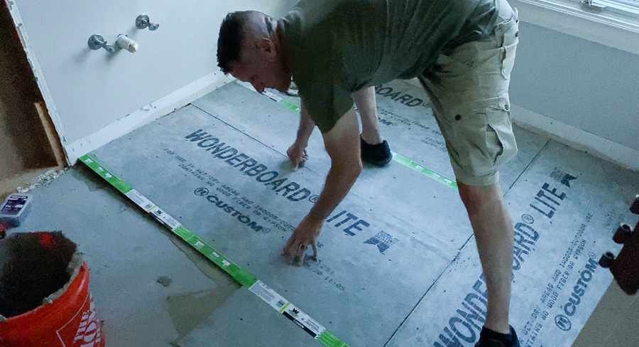 Guest Bathroom Renovation - Insulation and Cement Board Installation